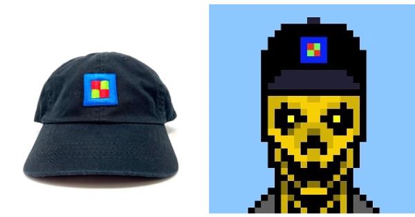 Physical Blitmap Logo Hat (1), Chain Runners #780 ft. Blitmap Hat trait (2) and the Blitmap Original 「Logo #87」 (3)
